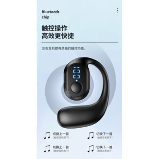 Wireless Ear-Hook Bluetooth Headset – Type-C, Universal Fit
