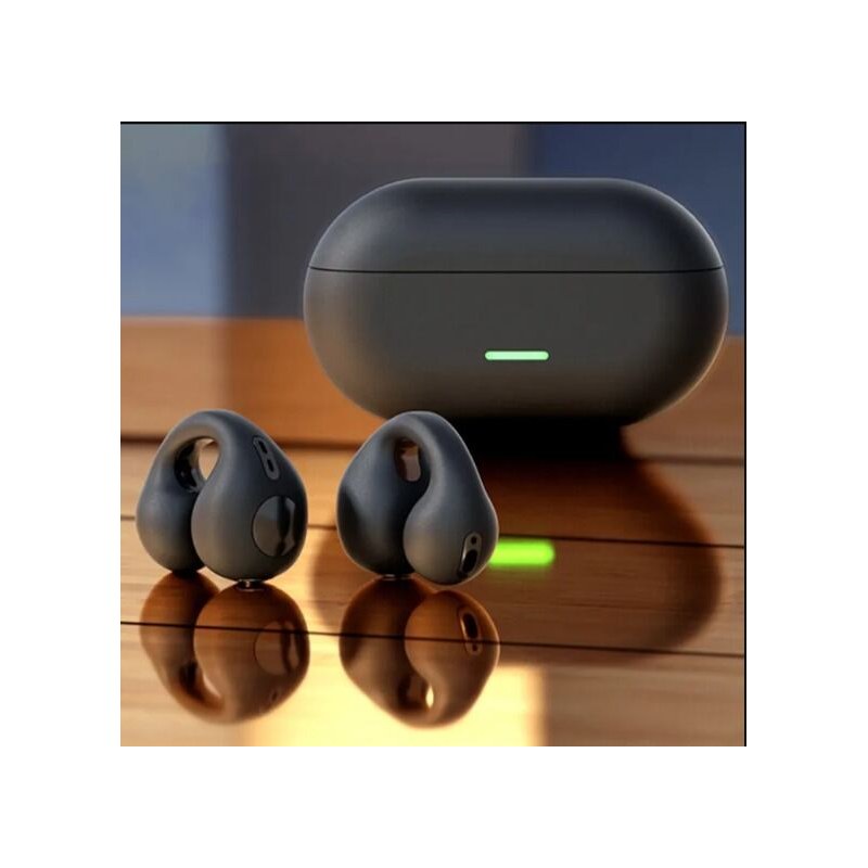 New Original T75 Ear-Clip Bluetooth 5.3 Earphones 300h Standby Time Stereo Bass Headphone Wireless Stereo Bone Conduction Headset with Mic