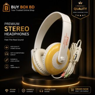 Koniycoi KT-5300MV Stereo Headphones with Mic | 3.5mm Wired Over-Ear Headset | High Bass Sound | Volume Control | For PC, Laptop, Mobile & Online Class | BUY NEST BD )