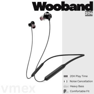 VMEX Wooband 204 Neckband Bluetooth 5.3 Headset Hifi Sound Sport Earbuds In Ear Headphones TWS Wireless Earphones