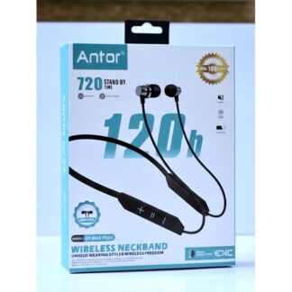 Neckband Antor BT Max Plus Wireless Earphone Bluetooth 5.3 Type C port