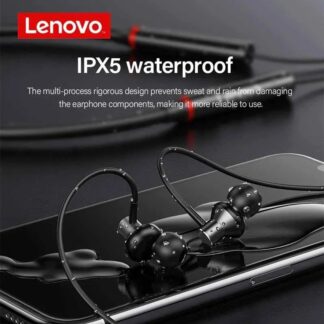 Lenovo HE05x Sports Magnetic Wireless Neck Band Earphone - Black