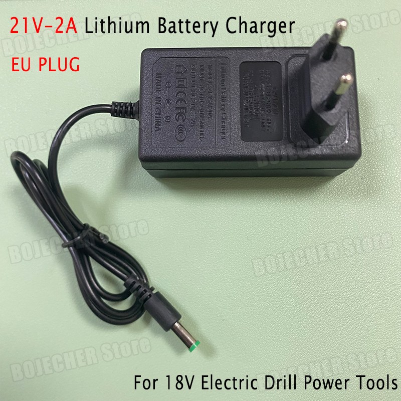 DC 21V 2A Lithium Battery Charger For 18V Electric Drill Intelligent Power Tools Power Supply Adapter Transformer EU US Plug