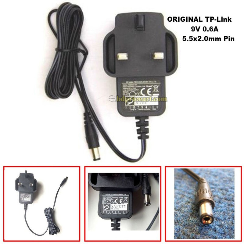 Wifi Adapter 9V, 12v 0.6A 5.4W Adapter Power Supply Charger for Router, onu, CCTV camera - Tp link Multi Plug Adapter