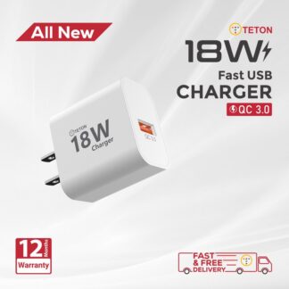 Teton 18W Fast Charger - USB Type-A Charger with USB Cable, Quick Charge Power Adapter for All Android Samsung and iphone 16/15 Mobile Devices