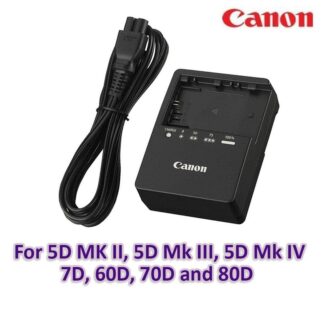 LP-E6 Canon Battery Charger with Free Power Cable For 7D/60D/70D/80D