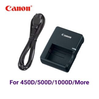 LP-E5 Battery Charger With Free Power Cable For Canon EOS Rebel XS, 500D, 450D More