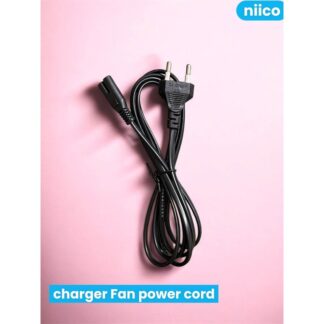2 - Pin AC Power Cord - Black Color for Charger Fan, Light And Various Type Of Electric & Electronics Device -(1 Year warranty)-Lenghts-72 Inch