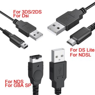 USB Charger Cable For S Lite DSL NDSL Data Charging Power Cable Cord For NDSi 3DS New 3DS XL LL New 2DS XL NDS GBA SP