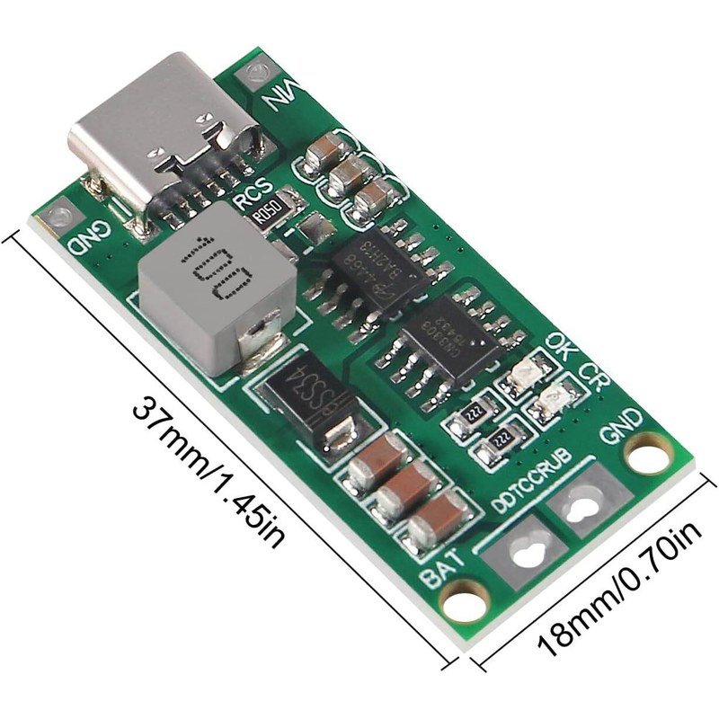 Multi-Cell 2S 3S 4S Type-C USB Boost Converter to 8.4V 12.6V 16.8V Step-Up Power Module LiPo Polymer Li-Ion Charger Protection Board