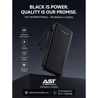Ven-Dens VD-PB058 10000mAh Power Bank | Built-in Cable | Fast Charging | Multi Device Support | Portable Charger – AST International