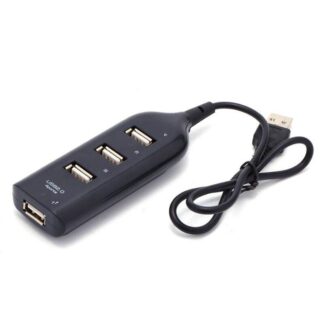 4 Port Splitter Hub USB Adapter for PC Laptop Notebook Receiver Computer Peripherals Accessories -black USB 2.0 High Speed Hub