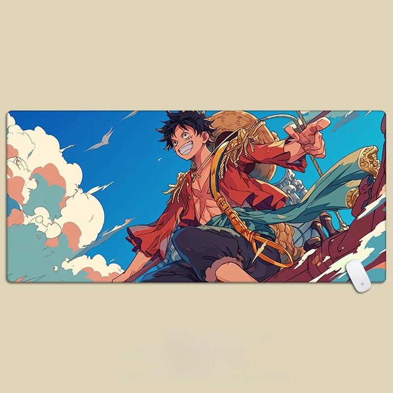 Premium Anime ONE PIECE Luffy Roronoa Zoro Peripheral Mouse Pad Growzed Anime Boys Gaming Computer Office Desk Pad Keyboard Pad