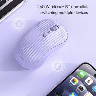 Wireless Mice Sensitive Dual Mode Mouse Type-C Ergonomic Wireless Mute Mouse Lightweight Silent Rechargeable Computer Mouse Computer Peripherals