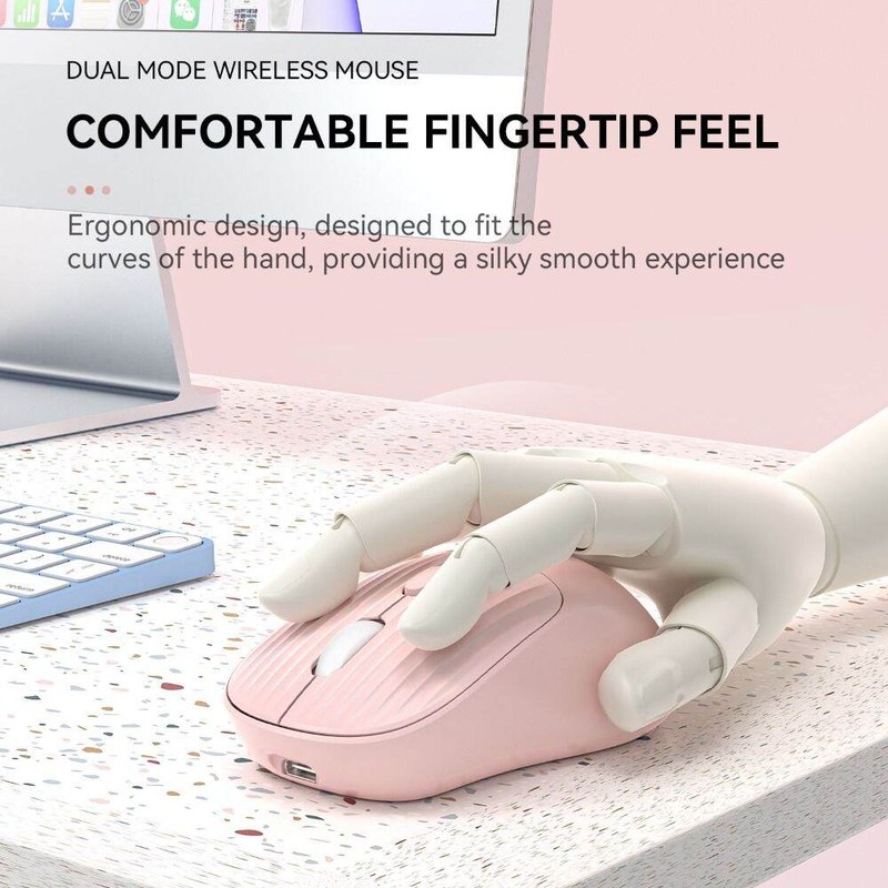 Wireless Mice TYPE-C Charging Dual Mode Mouse Silent Ergonomic Wireless Mute Mouse Sensitive Lightweight Rechargeable Computer Mouse Computer Peripherals