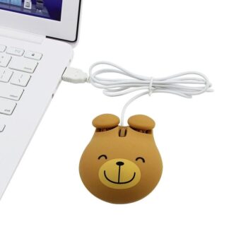 Creative Cute Bear Ergonomic Computer Peripherals 1200DPI Computer Mice USB Optical Wired Mouse 3D Animals Mause