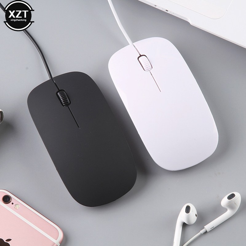 【New release】 Ultra Thin USB Wired Mouse 1000 DPI Mice Mute Button For Laptop PC Wired Mouse For MacBook Air Pro Computer Peripherals