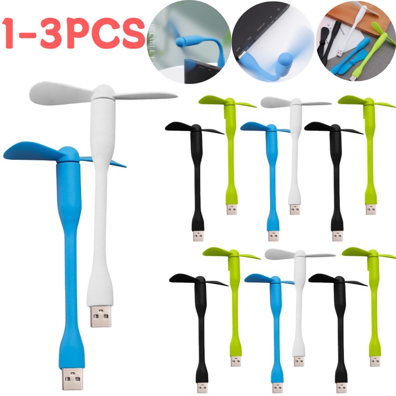 【Fast and Free Delivery】 1-3PCS USB Mini Fan Flexible Portable USB Fans Summer Cooling Artifact for Notebook Computer Air Cooler Computer Peripherals