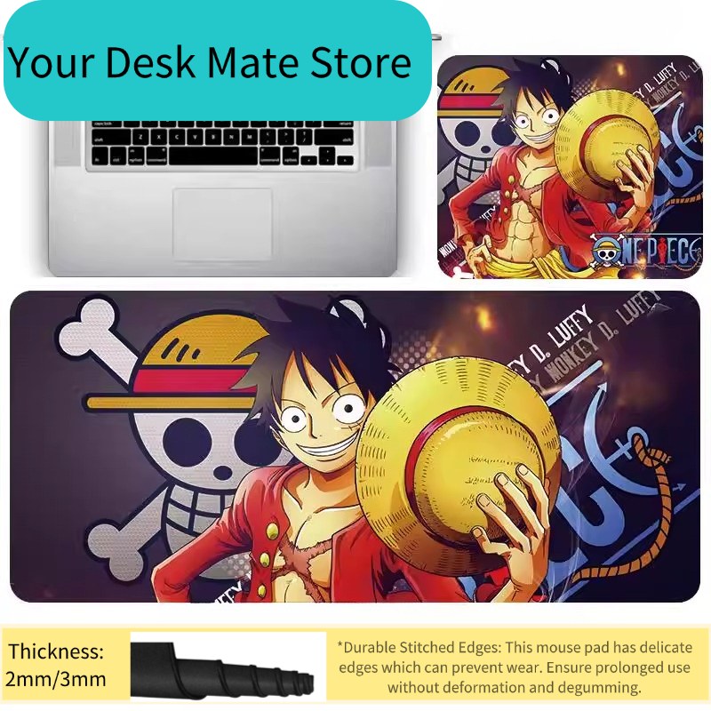 Boy Anime ONE PIECE Office Leather Mouse Pad ᴗ Zed Roronoa Zoro Luffy Animation Games Computer Desk Pad Cartoon Peripheral
