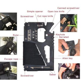 15 In 1 Pocket Tool Credit Card Gadget Multipurpose Pocket Utility Screw Driver Tools - Carry Versatility In Pocket With Utility Tool