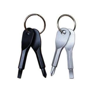 1 Set Key Shape Precision Mini Slotted Screwdrivers Keychain Portable Pocket Repair Tool Stainless Steel EDC Multifunction Screwdriver