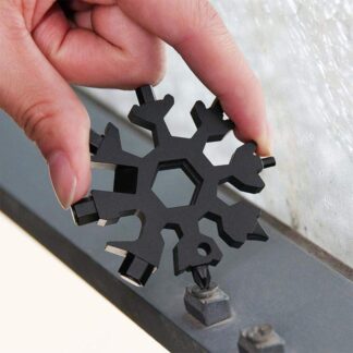18 In 1 Snowflake Multi Pocket Tool Keychain Spanner Hex Wrench Multifunction Screwdriver Multipurpose Camp Survive Outdoor Hike -Multiple colour