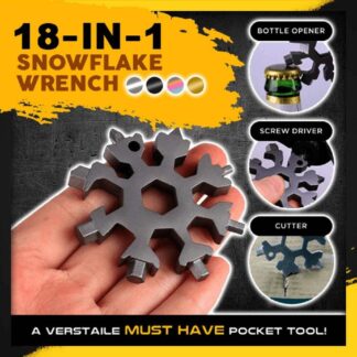 18-In-1 Snowflake Stainless Steel Multitool, Bottle Opener/Wrench/Screwdriver/Hand Tools With Keychain, Tool Kit For All Occasions, Gadgets - Tools