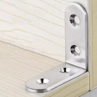 2Pcs Heavy-Duty 2"x2" L-Shaped Steel Corner Brackets – Right Angle Support for Furniture & Shelves