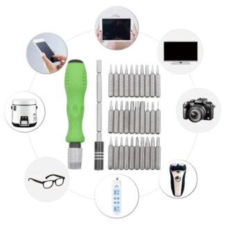 Screwdriver Set, Precision Magnetic Screwdriver Accessory Kit with Adjustable Pole & Anti-Slip Handle, Work Repair Tool for Household Appliances, Electronics, Crafts & DIY Projects