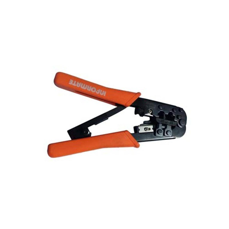 MODULAR CRIMPING TOOLINFORMATE RJ45, RJ11 WITH CABLE CUTTER^^Black and yellow^^