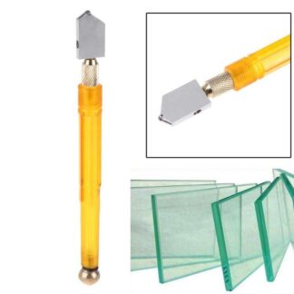 High Quality Oil Feed Glass Cutter, Glass Cutter Pen,Diamond Glass Cutter Pencil for Glass Slide, Test Tube, Glass Pipette (178mm Silver)