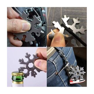 18 In 1 Multifunctional Creative Snowflake Wrench Tool Steel Octagonal Small Wrench Hexagonal Portable Camp Outdoor Survive Tool -bix super shop