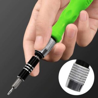 Mini-mini 32 in 1 precision set screwdriver multi-function screwdriver bit hand tool Mobile phone repair green
