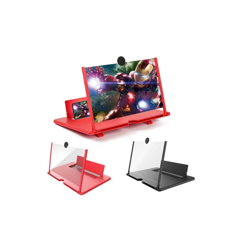 3D Mobile Phone Screen Magnifier HD Video Amplifier Stand Bracket with Movie Game Magnifying Folding Phone Desk Holder
