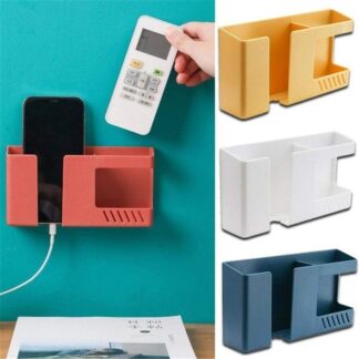 Wall Mounted Phone Holder With  Air Conditioner and TV Remote Storage Box - Mobile Stand