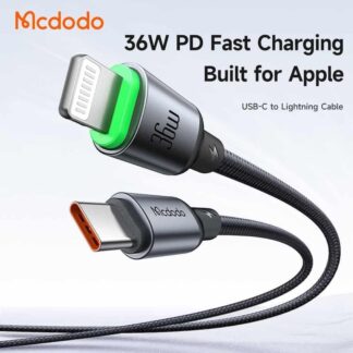 Mcdodo CA-669 Cable Luma 36W PD Type-C to iPhone Charging Cable With LED Charging Indicator 1M/2M Cable