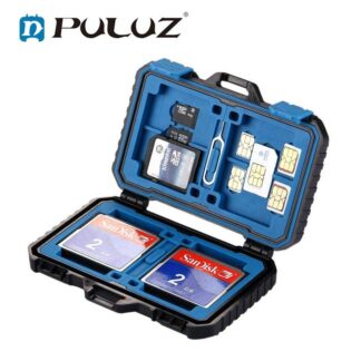 PULUZ 27 In 1 Memory Card Case for 4 CF 8 SD 9 TF 1 Card PIN 1 SIM 2M SIM 2N SIM Memory Card SIM Card Storage Organizer