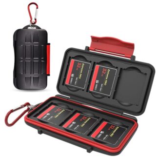 6 CF Card Slots Professional Water-Resistant Compact Flash Card Holder Case Storage Compact Flash Memory Card Protector Wallet