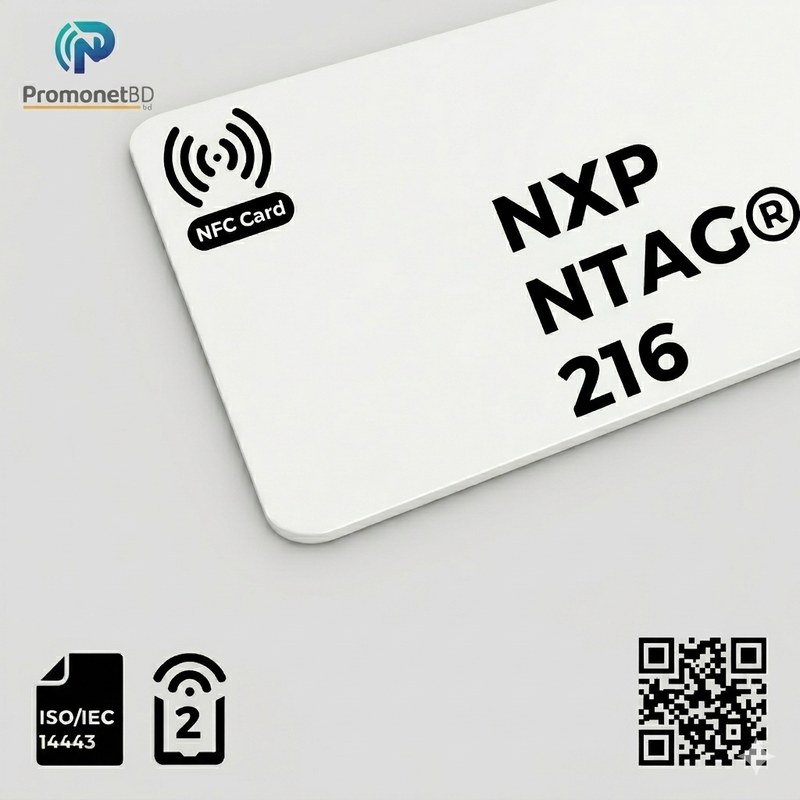 NTAG 216 NFC Card 5 Pcs Pack | 888 Bytes Memory | 13.56MHz Smart NFC Card | Compatible with All NFC Phones
