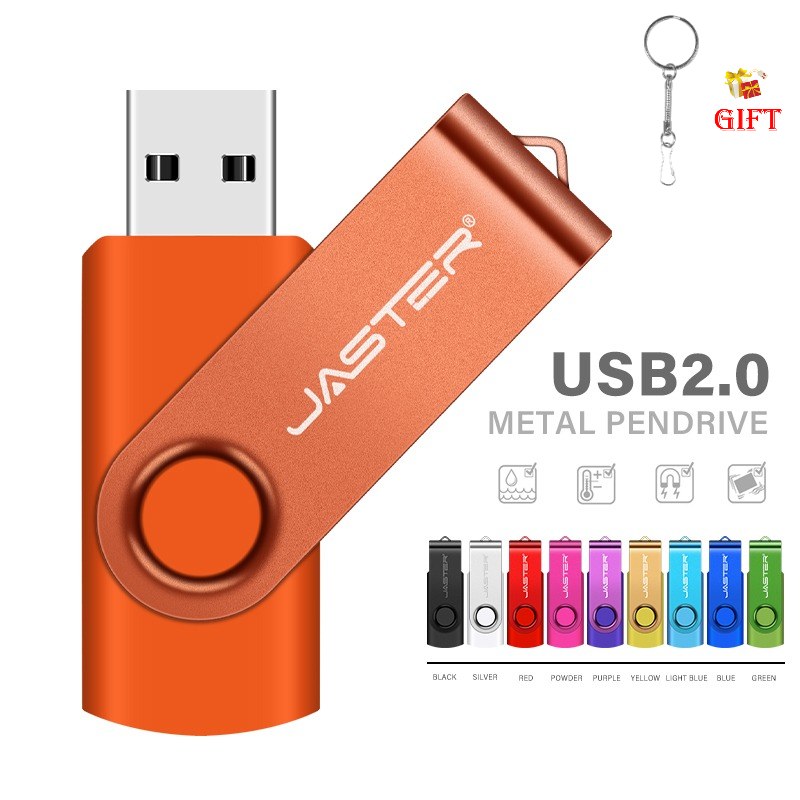 Business USB Flash Drive 128GB Rotatable Pen Drive 64GB Colorful Memory Stick 32GB Plastic USB Stick 16GB Pendrive 8GB 4G 128MB
