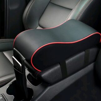 Car Armrest Cushion,Memory Foam Car Armrest Pad,Auto Center Console Armrest Pillow with Phone Holder Storage Bag Universal Fit for Most Car