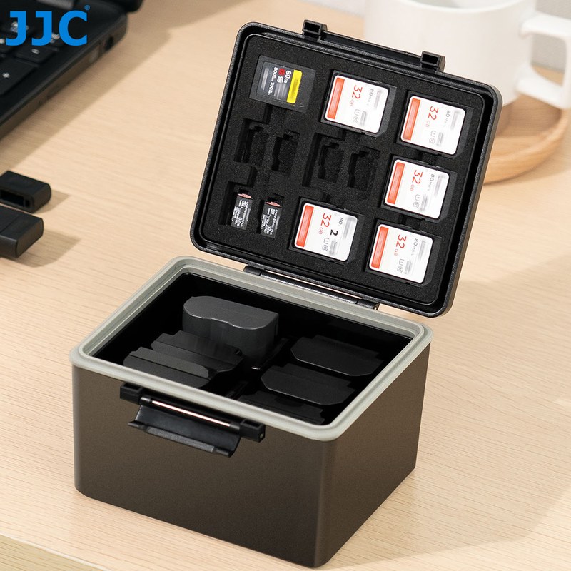 JJC Camera Battery Case Storage Case SD/Micro SD/CFexpress Type A/B Memory Card Case for Batteries